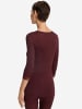 Hanro Longsleeve Woolen Lace in vivid brown