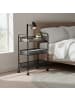 relaxdays Rollwagen in Schwarz - (B)43,5 x (H)62,5 x (T)26 cm