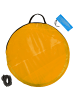 tectake Pop-Up Strandmuschel Jasmin 220 x 120 x 100 cm, blau/orange