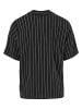 Urban Classics Short Sleeve Shirt in black/offwhite