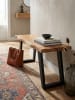 KADIMA DESIGN Garderobenbank 120x40x45,5 cm Massivholz / Metall mit