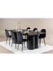 ebuy24 Essgruppe Olivia (7-teilig) Schwarz 100 x 210 cm