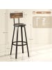 HOMCOM Barhocker-41,6L x 36,5B x 99,5H cm-Rustikal-Braun