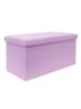 Intirilife Faltbare Sitzbank 76x38x38 cm in LOTUS ROSA
