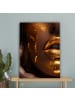 MuchoWow Leinwand Bilder Goldenes Gesicht