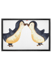 Mr. & Mrs. Panda fußmatte Pinguin Liebe ohne Spruch in Schwarz