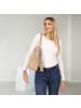 Florence Florence Schultertasche Leder taupe, beige ca. 40cm