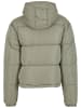 Urban Classics Urban Classics Ladies Peached Puffer Jacket With Hood in paleolive