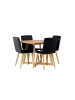 ebuy24 Schwarz 120 x 120 cm