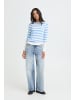 b. young Strickpullover langarm BYMMORLA Tight fit in DELLA ROBBIA BLUE STRIPE