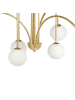 Beliani Kronleuchter FORBES in Gold/Weiß - (W) 80 x (H) 80 x (L) 80 cm