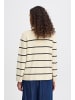 ICHI Langarm IHBOSTON Loose fit in Almond Milk Black stripe