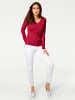 Heine V-Ausschnitt-Pullover in rot