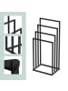relaxdays Handtuchständer in Schwarz - (B)45 x (H)96,5 x (T)29 cm