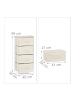 relaxdays Regalsystem in Beige - (B)45 x (H)95 x (T)30 cm