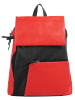 Cluty City-Rucksack echt Leder in rot