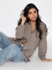 SASSYCLASSY Musselin Bluse im Regular Fit in Taupe