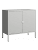 en.casa Aktenschrank Hailuoto in Grau (H)75cm (B)80cm