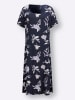 Sieh an! Jersey-Kleid in marine-flieder-bedruckt