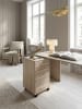 KADIMA DESIGN Rollcontainer 33 x 63 x 38 cm Holz Schubladenschrank in Sonoma