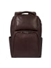 Piquadro Carl Rucksack Leder 44 cm Laptopfach in dark brown