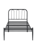 en.casa Metallbett Hanko in Schwarz (B)90cm