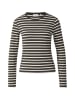comma Langarmshirt in schlamm weiß - 0002