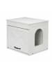 relaxdays Katzenschrank in Weiß/ Grau - (B)60 x (H)53,5 x (T)51,5 cm
