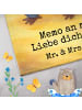 Mr. & Mrs. Panda Handtuch Pinguin Kokosnuss Design mit Spruch in Weiß