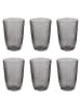 Butlers Butlers Trinkglas LINEE 6er-Set in Grau