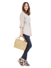 Cluty Handtasche echt Leder in beige