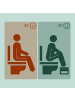 relaxdays Toilettenhocker in Schwarz - (B)43,5 x (H)18,5 x (T)28 cm