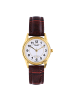 Q&Q by Citizen Leder Quarzuhr Q & Q Gold
