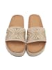 Ital-Design Sandale & Sandalette in Hellbraun und Gold