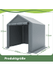 ABRIHOME Geräteschuppen in Dunkelgrau 190x170x200 cm für Fahrrad Garten Werkzeug