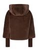 More & More superweiche, kurze Kunstfelljacke in espresso brown