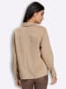 Heine Lederimitat-Bluse in beige