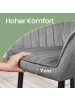 SONGMICS Esszimmerstuhl Tyra in Hellgrau-Schwarz - (B)62.5 x (H)85 x (T)60 cm