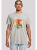 F4NT4STIC T-Shirt Sonnenuntergang Berglandschaft in grau meliert