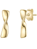 Lulu & Jane Ohrringe Schleife aus Messing in gelbgold