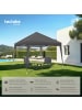 tectake Pavillon Linosa inklusive Spannseile, Heringe und Tragetasche, grau