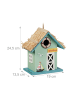 relaxdays Deko Vogelhaus in Bunt - (B)19 x (H)24,5 x (T)13,5 cm