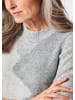 GOLDNER Eleganter Intarsienpullover mit Glanz in grau / gemustert