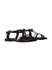 Oh! my Sandals Flache Ledersandalen Schwarz