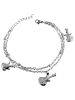 Adeliás Damen Armband aus Edelstahl 17 cm in silber