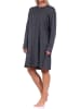 NORMANN Nachthemd Bigshirt langarm Punkte Tupfen - 69821 in anthrazit