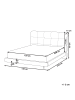 Beliani 2-tlg Doppelbett SOULISSE in Beige/Schwarz