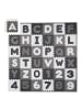 relaxdays 60 x Puzzlematte "ABC" in Weiß/ Grau