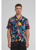 Urban Classics Urban Classics Herren Viscose AOP Resort Shirt in blackfruity