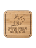 Mr. & Mrs. Panda Bierdeckel Fledermaus Sitzen mit Spruch in Transparent